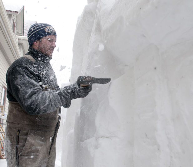Snow sculpting competition